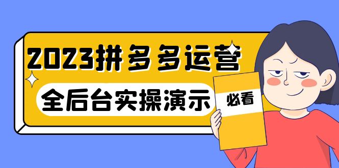 【副业项目6185期】2023拼多多·运营：14节干货实战课，拒绝-口嗨，全后台实操演示-宏欣副业精选