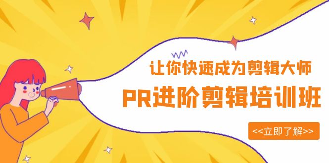 【副业项目6160期】PR进阶剪辑培训班，让你快速成为剪辑大师 12节视频课程+素材！-宏欣副业精选