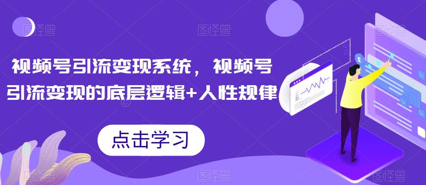 【副业项目6868期】视频号引流变现系统，视频号引流变现的底层逻辑+人性规律-宏欣副业精选