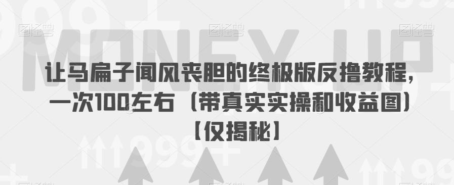 【副业项目6849期】让马扁子闻风丧胆的终极版反撸教程，一次100左右（带真实实操和收益图）【仅揭秘】-宏欣副业精选