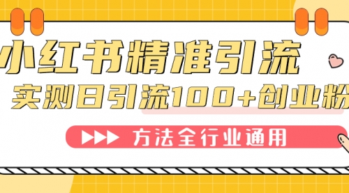 【副业项目7632期】小红书精准引流创业粉，微信每天被动100+好友-宏欣副业精选