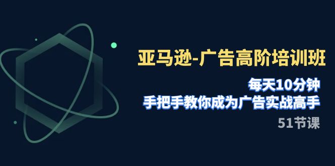 【副业项目8049期】亚马逊-广告高阶培训班，每天10分钟，手把手教你成为广告实战高手-宏欣副业精选