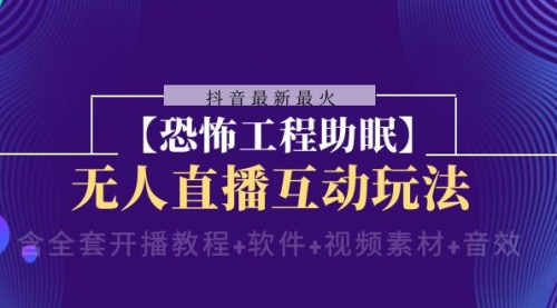 【副业项目8446期】抖音最新最火【恐怖工程助眠】无人直播互动玩法-宏欣副业精选