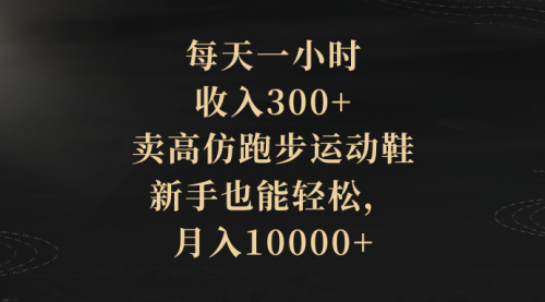 【副业项目8486期】每天一小时，收入300+，卖跑步运动鞋-宏欣副业精选