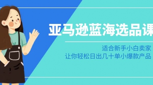 亚马逊-蓝海选品课：适合新手小白卖家，让你轻松日出几十单小爆款产品-宏欣副业精选