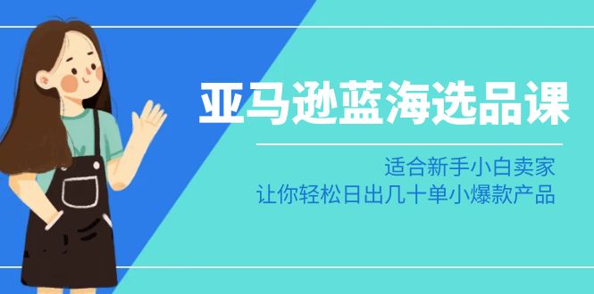 宏欣副业精选-适合新手小白卖家，亚马逊蓝海选品课：让你轻松日出几十单小爆款产品-宏欣副业精选