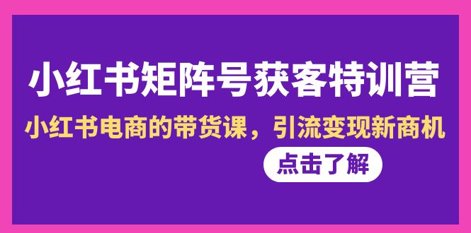 宏欣副业精选-小红书电商的带货课、引流变现新商机、小红书矩阵号获客特训营-第10期-宏欣副业精选