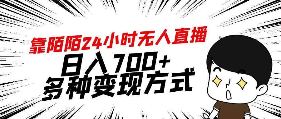 靠陌陌24小时无人直播，日入700+，多种变现方式-宏欣副业精选