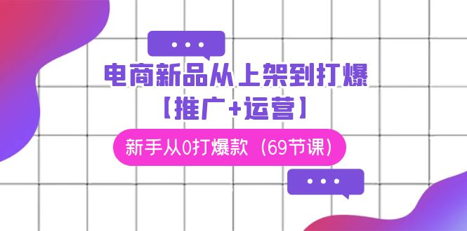 电商新品从上架到打爆【推广+运营】，新手从0打爆款（69节课）-宏欣副业精选