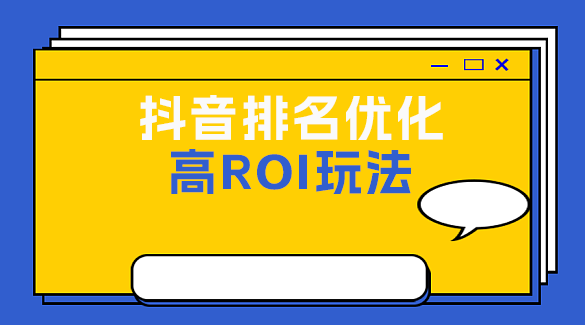 抖音SEO排名优化课程，高ROI玩法，不用每天烧1W的引流秘籍-宏欣副业精选