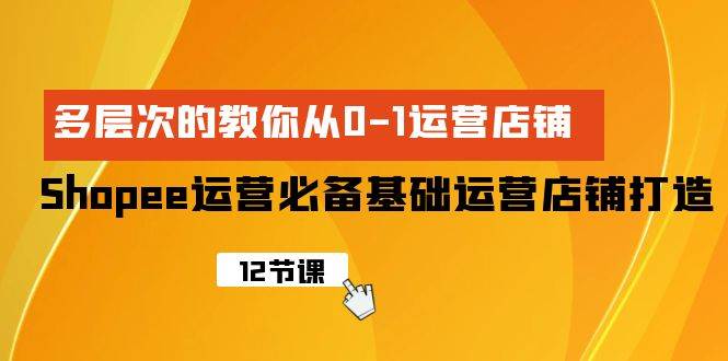 Shopee运营必备基础运营店铺打造，多层次的教你从0-1运营店铺-宏欣副业精选