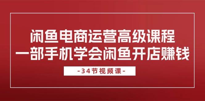 闲鱼电商运营高级课程，一部手机学会闲鱼开店赚钱（34节课）-宏欣副业精选