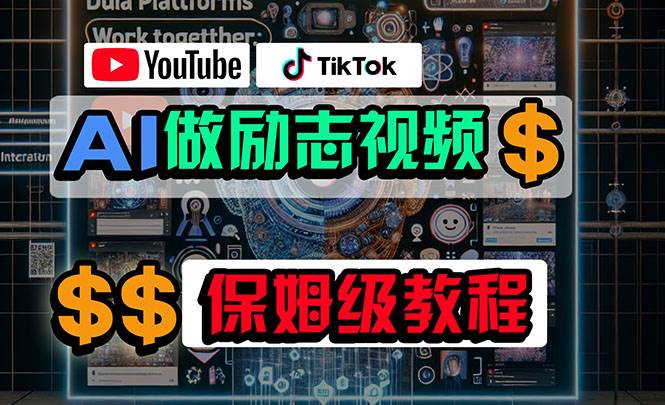 利用AI制作励志视频，在YouTube和TikTok赚钱，小白可做（附工具）-宏欣副业精选