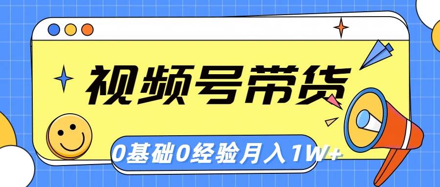 视频号轻创业带货，零基础，零经验，月入1w+-宏欣副业精选