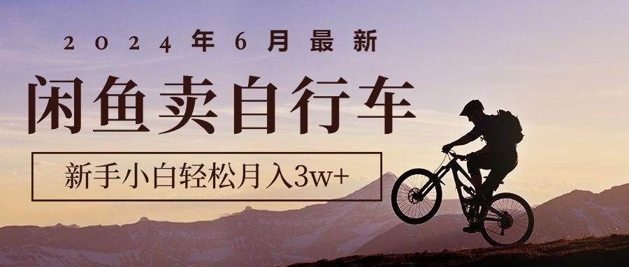 2024年6月最新闲鱼卖自行车，新手小白轻松月入3w+项目-宏欣副业精选