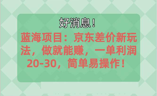 越早知道越能赚到钱的蓝海项目：京东大平台操作，一单利润20-30，简单…-宏欣副业精选