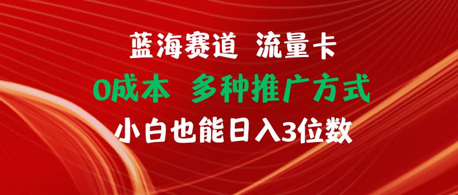 蓝海赛道 流量卡 0成本 小白也能日入三位数-宏欣副业精选