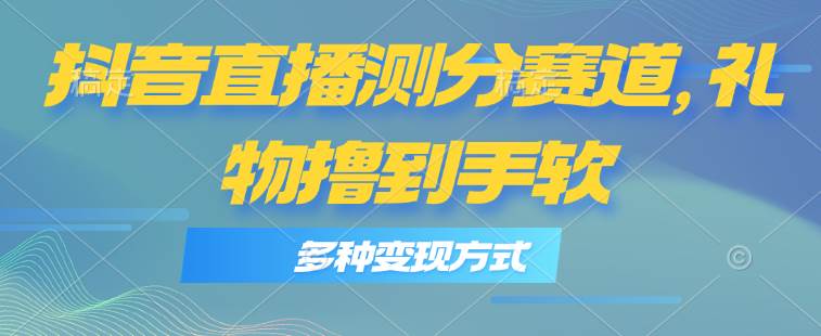 抖音直播测分赛道，多种变现方式，轻松日入1000+-宏欣副业精选