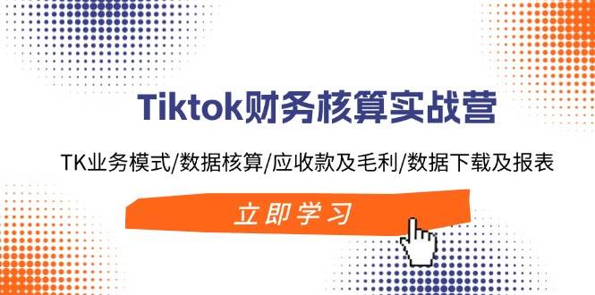 Tiktok财务核算实战营：TK业务模式/数据核算/应收款及毛利/数据下载及报表-宏欣副业精选